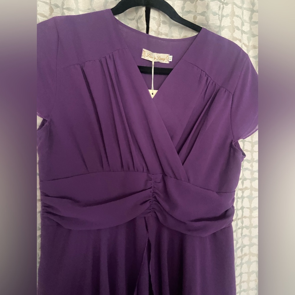 Elegant Purple Midi Dress